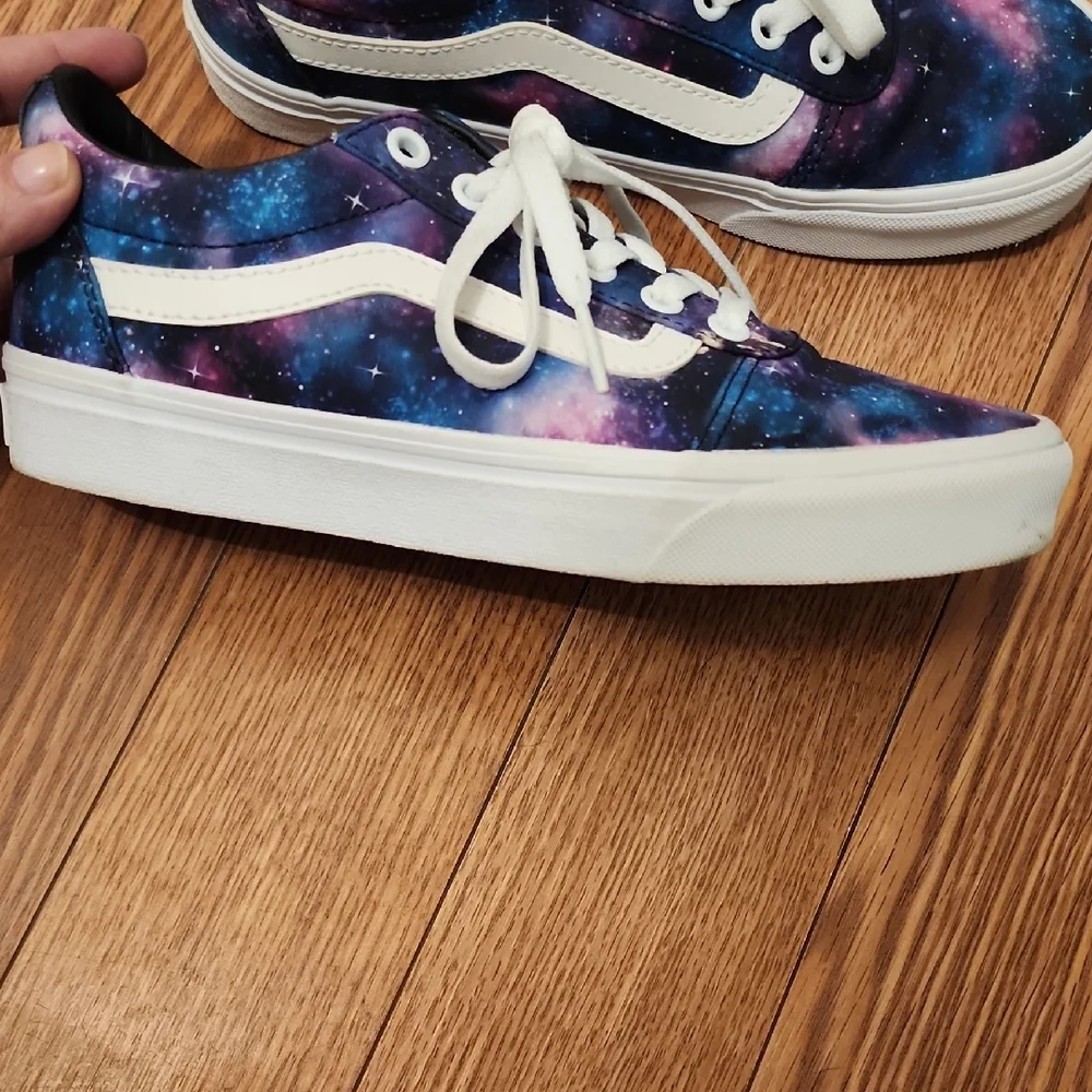 Vans Kids Galaxy Print Old Skool Sneakers - Blue, Purple, Pink - Picture 5 of 5